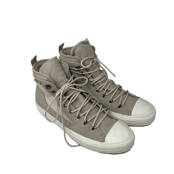 Converse Chuck Taylor Terrain High Top Boots Canvas Leather Men's Cream A00716C - Picture 3 of 8
